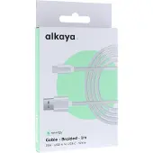 Alkaya Speed Flex Datenkabel Geflochten 15W, 1m weiss