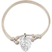 Ailoria Armband "Armband beige/silber JUNGLE", silber, Armbänder, Kinder, Edelstahl, Armband