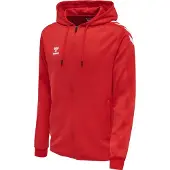 Hummel Herren Kapuzenjacke Core XK Poly Zip Hood Sweat 211484-3062 XXXL - True Red - XXXL