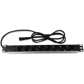Roline 19-Zoll-Steckdosenleiste 8fach + C14-Stecker, silberfarben, 2 m