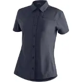 Maier Sports Funktionsbluse "Magos S/S W" Damen Hemdbluse, atmungsaktives Freizeit-Hemd, Taillierter Schnitt