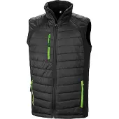 Result Genuine Recycled Result Core Cotton Classics-30.238X Hybrid Gilet Compass Gr. S black/lime