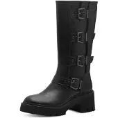 Tamaris Damenschuhe Reißverschluss Schaftstiefel Schwarz Freizeit