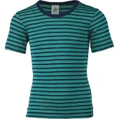 Engel - Kinder Unterhemd S/S - Merinounterwäsche Gr 92 türkis/blau