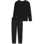 Schiesser Schlafanzug UNCOVER BY "Pyjama", Herren, Gr. L, schwarz, Obermaterial: 100% Baumwolle CO., Homewear-Sets Schlafanzug
