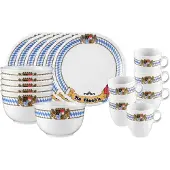 Seltmann Geschirr-Set WEIDEN "Frühstücks-Set Compact Bayern 18er Set bunt", bunt, 18, Porzellan, Geschirr-Sets, Geschirr-Set, Spülmaschinenfest, Mikrowellensicher, Ofenfest