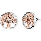 Engelsrufer Paar Ohrstecker "Indian summer OHRSTECKER LEBENSBAUM", rosa (silber, 925, roségoldfarben), Ohrringe, Damen, 12mm, Silber 925 (Sterlingsilber), Paar Ohrstecker