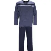Hajo Schlafanzug "Pyjama", Herren, Gr. 3XL, blau, Obermaterial: 62% Baumwolle CO. 38% Polyester PES., Homewear-Sets Schlafanzug