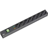 Bachmann 333.535, Standard, 1U, Schwarz, 7 AC-Ausgänge, 2 m, 230 V