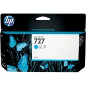 HP 727 Cyan DesignJet Tintenpatrone, 130 ml, DesignJet T920 Druckerserie, DesignJet T1500 Druckerserie, DesignJet T930 Druckerserie,..., Thermal Inkjet, Cyan, B3P19A, Singapur, 202 mm