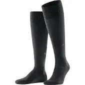 Burlington Kniestrümpfe "Leeds", Herren, Gr. 40-46, grau (asphalt melange), Materialmix, unifarben, Socken Kniestrümpfe, Einheitsgröße 40-46, wärmende Wollmischung, unifarben