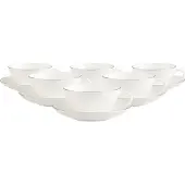 Villeroy & Boch Tasse "Teetassen mit Untertassen Anmut Platinum No.1 140 ml 6er Set weiß", weiß, Porzellan, Trinkgefäße, Tasse