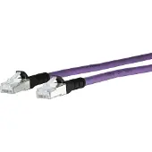 METZ CONNECT Patchkabel Cat.6A AWG 26 0,5 m lila-schwarz 1308450509-E