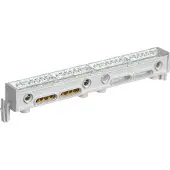 Hager KM05C PE/N-Klemme, universZ, 2x5 Klemmstellen,2x6/2x10/1x25mm2, mit Schelle für 25 mm2