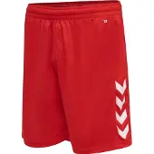 Hummel Trainingsshorts "HMLCORE XK POLY SHORTS", Damen, Gr. S, N-Gr, rot (true rot), Obermaterial: 100% Polyester, Hosen Trainingsshorts, mit elastischem Bund, aus Polyester, auch in großen Größen