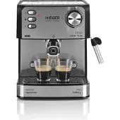 Haeger CM-85B.011A, Espressomaschine, 1,6 l, Kaffeepad, Gemahlener Kaffee, 850 W, Schwarz, Edelstahl