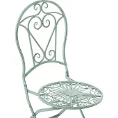 Beliani 2er-Set Gartenfaltstühle aus Metall, grün, Trenno
