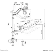 NeoMounts DS90-325BL1 Sitz-Steh-Arbeitsplatz Tischmontage 17-32" - Gasfeder, Klemme/Durchführung, 9 kg, 43,2 cm (17"), 81,3 cm (32"), 100 x 100 mm, Schwarz