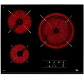 Teka TZ6315, Schwarz, Integriert, Glaskeramikkochfeld, Glas, 3 Zone(n), 3 Zone(n)