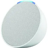 Amazon Echo Pop, Alexa, Rund, Weiß, Android, Fire OS, iOS, 4,95 cm, Tasten