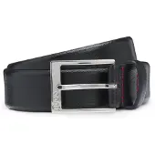 HUGO für Herren. 50541175 Volpiana Gürtel schwarz (80 cm), Lässig, Leder