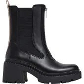 Pepe Jeans für Damen. PLS50550 Glen Desert Lederstiefel schwarz (41), 5 bis 8 cm, Reißverschluss, Lässig
