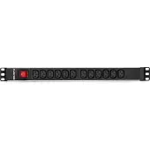 Salicru SPS 12F PDU C13/C14, Stromverteiler, Aluminium, Schwarz, 1 Stück(e), 800 g