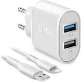 SBS Kit Fast Charge mit Ladegerät und Lightning-Kabel