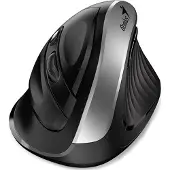 Genius Myš Ergo 8250S, 1600DPI, 2.4 [GHz], optická, 6tl., bezdrátová, černo-stříbrná
