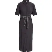 Roxy Island Escape Solid Kurzarm Langes Kleid