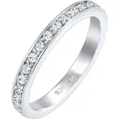 Elli Silberring "Ring Memoire Verlobung Kristalle 925 Silber" Gr. 50, weiß, Fingerringe, Damen, 50, Silber 925 (Sterlingsilber), Silberring