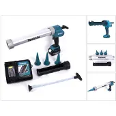 Makita V Li-Ion Kartuschenpistole mit Beutelhalter, Akku und Ladegerät; DCG 180 RF1B