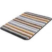 Meusch Badematte "Funky", rutschhemmend beschichtet, fußbodenheizungsgeeignet, Badteppich, modernes Streifen Design, waschbar