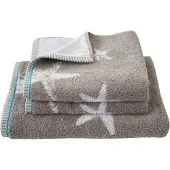 Dyckhoff Handtuch "Maritim, Starfish", grau (kiesel), B:50cm L:100cm, Frottier, Obermaterial: 100% Baumwolle, Handtücher, Handtuch