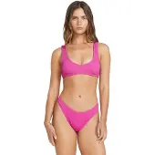 Billabong Bade-Shirt "Summer High", Damen, Gr. M, Cup B, rosa (fiesta pink), Obermaterial:92% Polyester, 8% Elasthan., Bikini-Oberteile Bade-Shirt