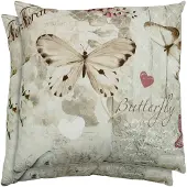 GO-DE Dekokissen "Dana", rosa (creme, braun, rose, gemustert), B:40cm H:12cm L:40cm, Baumwolle, Polyester, Dekokissen_Sitzkissen_Kissenhüllen, Dekokissen, 2er Set