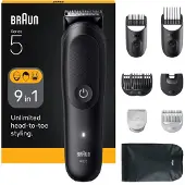 Braun Haarschneider "All-in-One Series 5, 9-in-1 Set" ultrascharfe Klinge, 120 Min Akku, SkinGuard-Technologie