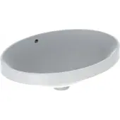 Geberit VariForm Einbauwaschtisch oval, 550x400mm, ohne Hahnloch, mit Überlauf, 500.717.01.2, Farbe: Weiß