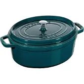 Zwilling STAUB LA COCOTTE, Auflaufform, Oval, Eisenguss, Keramik, Gas, Halogen, Induktion, Versiegelte Platte, Blau, La-Mer