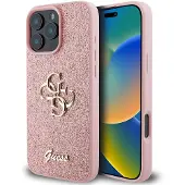 GUESS Pu Fixed Glitter 4g Metal Logo Iphone 16 Pro Max Handyhülle