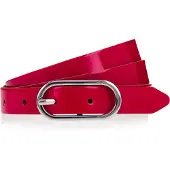 Tamaris Ledergürtel , Damen, Gr. 115, rot, Materialmix, unifarben, Gürtel Ledergürtel, mit Doppelschnalle, Topseller