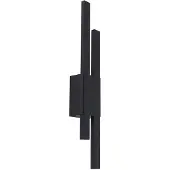 LINDBY LED-Außenwandleuchte Sakari, schwarz, Alu, Höhe 59 cm