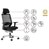 Bemondi Ergonomischer SPECTRUM Bürostuhl, schwarz
