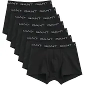 Gant Trunk "TRUNK 7-PACK", Herren, Gr. M, Jersey, schwarz, Jersey, Obermaterial: 95% Baumwolle, 5% Elasthan, unifarben, figurbetont, Unterhosen Trunk, Mit elastischem Bund