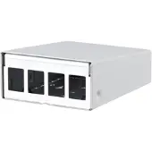 Metz Connect GmbH BTR 130861-0402KE Keystone AP-Gehäuse 4 Port reinweiss RAL9010 1308610402KE