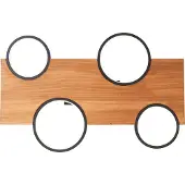 Brilliant LED-Deckenlampe Cheesy aus Holz, vierflammig