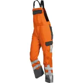 Kübler unisex Warnschutz-Latzhose PSA SAFETY X7 warnorange, anthrazit Grösse 58