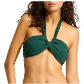 Seafolly - Women's Collective Halter Bandeau - Bikini-Top Gr 32 türkis/blau