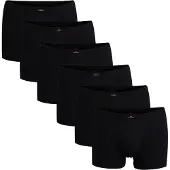 Götzburg Boxershorts GÖTZBURG "Boxershort 6er Pack", Herren, Gr. XL, schwarz, Obermaterial: 95% Baumwolle CO. 5% Elasthan EL., Unterhosen Boxershorts