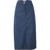 Tommy Hilfiger Webrock "CO TENCEL MIDI SKIRT", Damen, Gr. 36, blau (schwarz night navy), Web, Obermaterial: 63% Lyocell, 37% Baumwolle, unifarben, straight fit wadenlang, Röcke Webrock, mit Schlitz